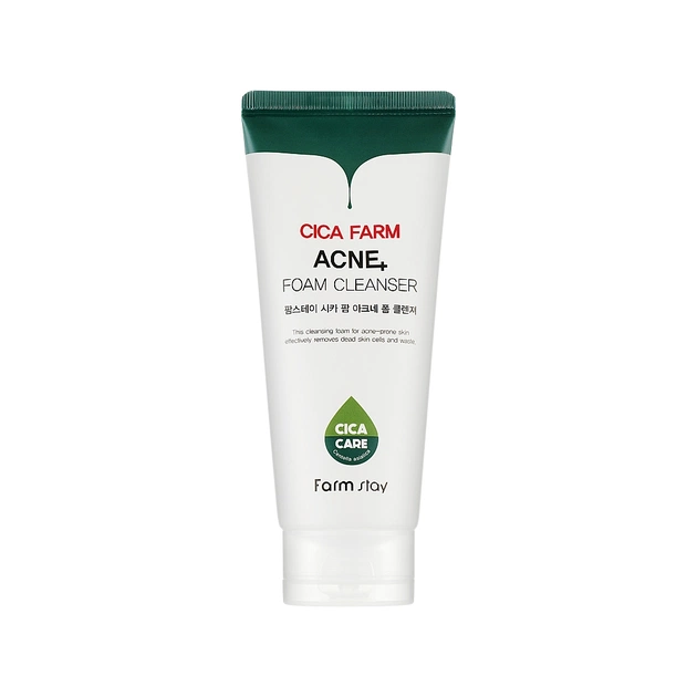 Пінка для вмивання FarmStay Cica Farm Acne+ Foam Cleanser 180 мл (8809635231184) - picture 2