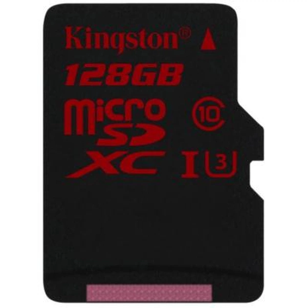 Карта пам'яті Kingston 128GB microSDXC class10 UHS-I U3 (SDCA3/128GBSP) - зображення 1