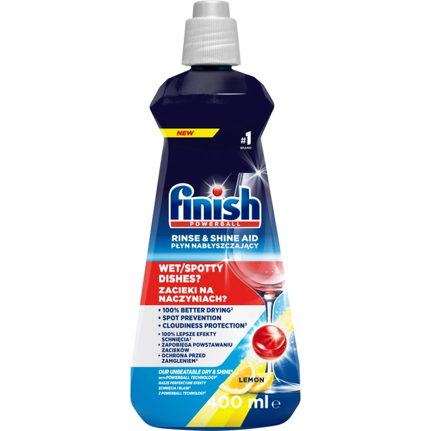 Ополаскиватель для посудомоечных машин Finish Rinse 0% 400 мл (5908252000357/5900627065718) - изображение 1