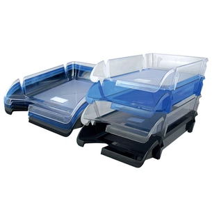 Лоток для паперів Delta by Axent horizontal, clear (D4002) зображення 1