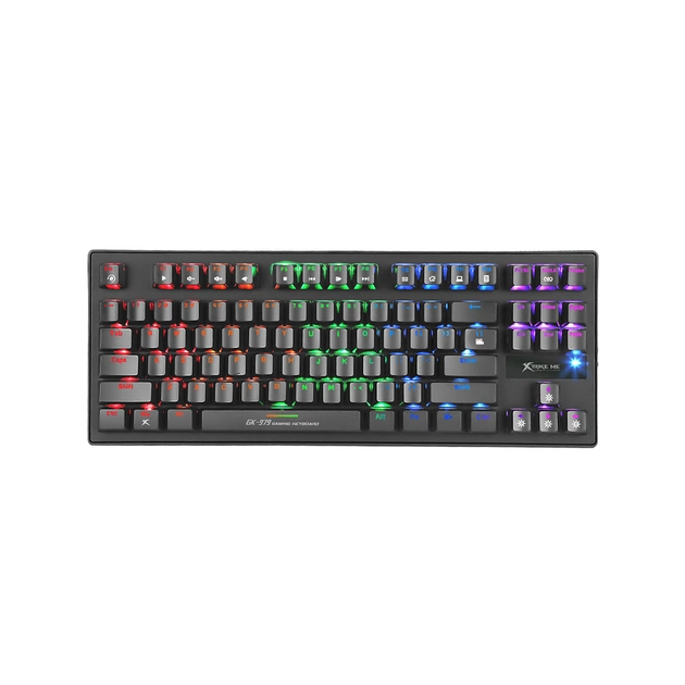 Клавіатура Xtrike ME GK-979 5 colors-LED Mechanical Red Switch USB Black (GK-979) - зображення 1