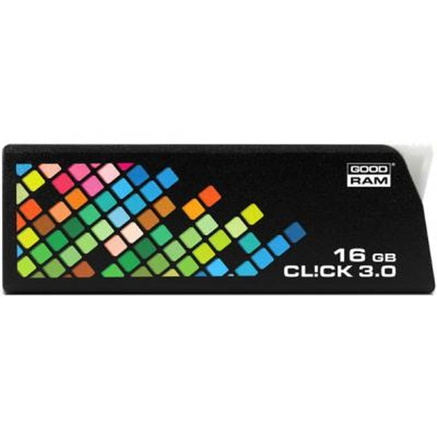 USB флеш накопичувач Goodram 16GB CLICK Black USB 3.0 (PD16GH3GRCLKR9) - зображення 1