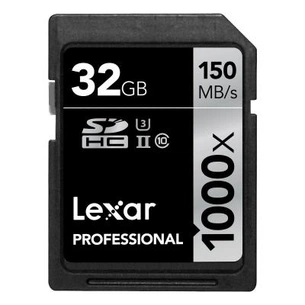 Карта пам'яті Lexar 32GB SDHC class 10 UHS-II U3 4K (LSD32GCRBEU1000) зображення 1