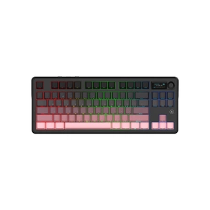 Клавіатура Ajazz MK87 Pitaya RGB Wireless/Bluetooth/USB UA Black/Pink (MK87-P-S-P) зображення 1