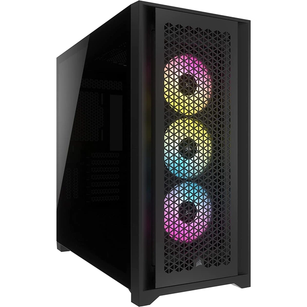 Корпус Corsair iCUE 5000D RGB AirFlow Tempered Glass Black (CC-9011242-WW) - зображення 1