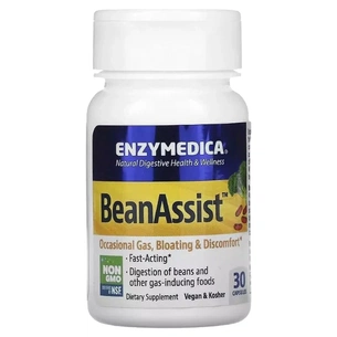 Пробіотики Enzymedica Фермент для перетравлення складних вуглеводів, BeanAssist, 30 капсул (ENZ-13030) зображення 1