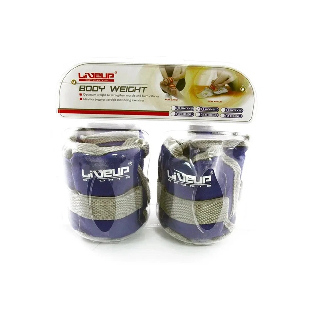 Обважнювач LiveUp Wrist/Ankle Weights LS3011-1 2 шт по 1 кг синій (6951376126303) - picture 2