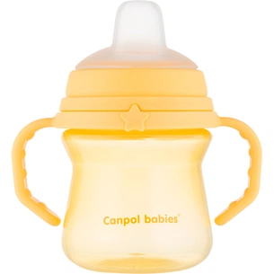 Поїльник-непроливайка Canpol babies з силіконовим носиком FirstCup 150 мл Жовта (56/614_yel) зображення 1