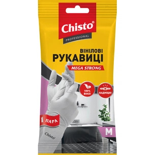 Рукавички господарські Chisto Mega Strong Вінілові 1 пара M (4823098413356) зображення 1