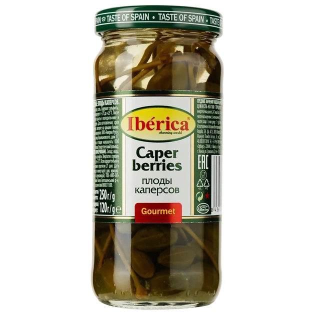 Овочева консервація Iberica Плоди каперсів 250 мл с/б (8436024290226) - picture 1