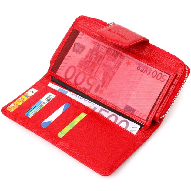 Гаманець Tony Bellucci З блоком для карт та документів з натуральної шкіри Червоний (21956) - зображення 6