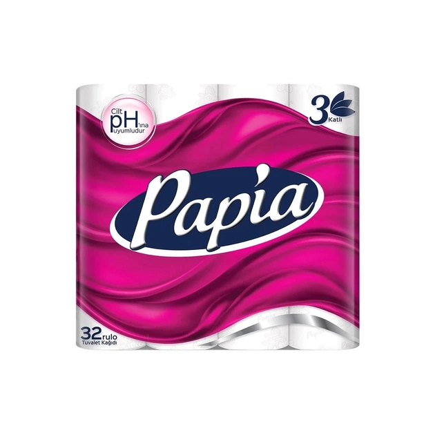 Туалетний папір Papia 3 шари 32 рулони (8690536010066) - зображення 1