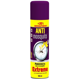 Аерозоль від комах Anti mosquito Extreme від комарів 120 мл (4820214190412) зображення 1