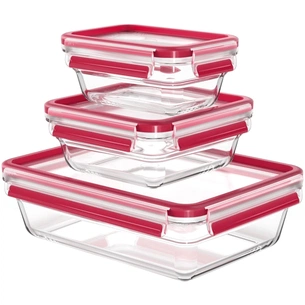 Харчовий контейнер Tefal Master Seal, Набір 3шт, жаростійке скло, прозорий (N1050910) зображення 1