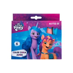 Крейда Kite кольорова Jumbo My Little Pony, 6 кольорів (LP24-073) зображення 1
