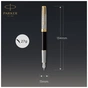 Ручка пір'яна Parker SONNET 17 Metal & Black Lacquer GT  FP18 F (68 111) - зменшене зображення 7