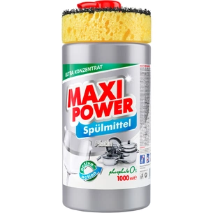 Засіб для ручного миття посуду Maxi Power Платинум 1000 мл (4823098402794) зображення 1
