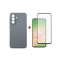 Чохол до мобільного телефона Dengos Kit Samsung Galaxy A56 Carbon + glass (Grey) (DG-KM-138) - зменшене зображення 1