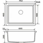 Мийка кухонна GRANADO Under top XL ivory (gr3704) - зменшене зображення 6