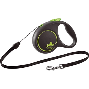 Повідець для собак Flexi Black Design S трос 5 м (зелений) (4000498033326) зображення 1