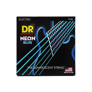 Струни для гітари DR Strings NEON Blue Electric - Light Heavy (09-46) (NBE-9/46) зображення 1