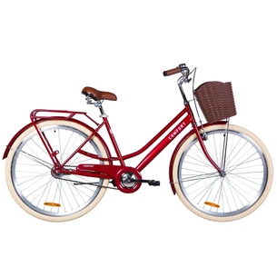 Велосипед Дорожник 28" COMFORT FEMALE рама-19,5" St 2020 рубіновий, багажник + кошик (OPS-D-28-161) зображення 1
