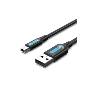 Дата кабель USB 2.0 AM to Mini 5P 1.0m black Vention (COMBF) изображение 1