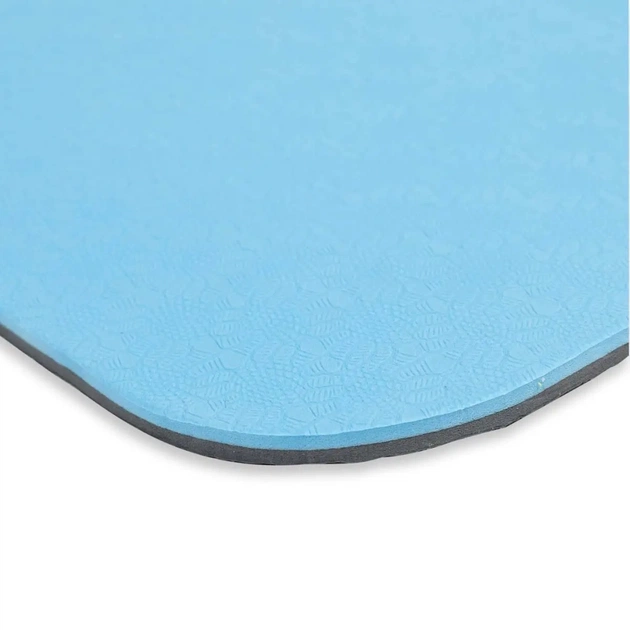 Килимок для йоги Toorx Professional TPE 183 х 60 х 0,6 см Azzurro/Antracite (MAT-183) (931141) - зображення 4