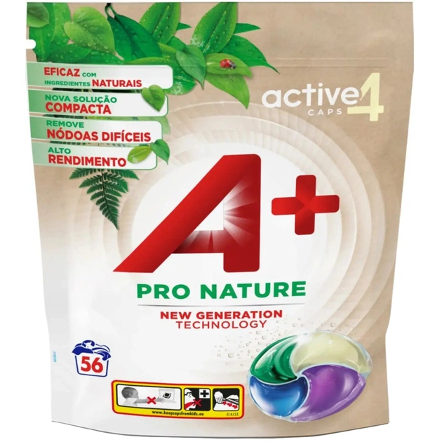 Капсули для прання A+ Pro Nature 4 в 1 56 шт. (8435495830788/8435495836186) - зображення 1