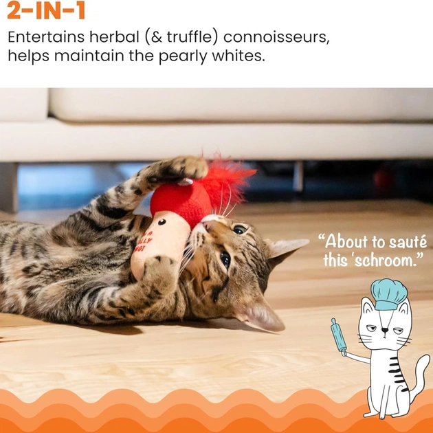 Іграшка для котів Catstages Грибок з м'ятою для зубів (0700603714266) - picture 7