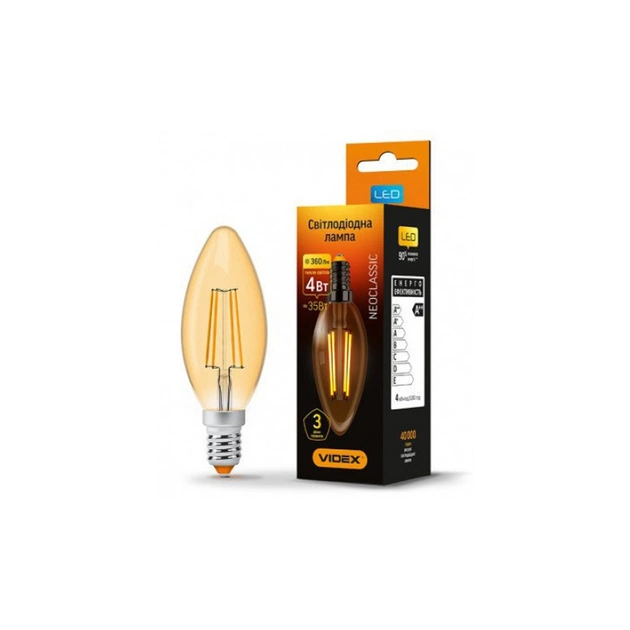 Лампочка TITANUM Filament C37 4W E14 2200K бронза (TLFC3704142A) - изображение 1