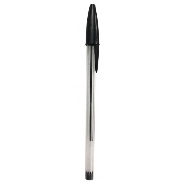Ручка кулькова H-Tone 0,7 мм, чорна, уп. 50 шт (PEN-HT-JJ20103-B) - зображення 1
