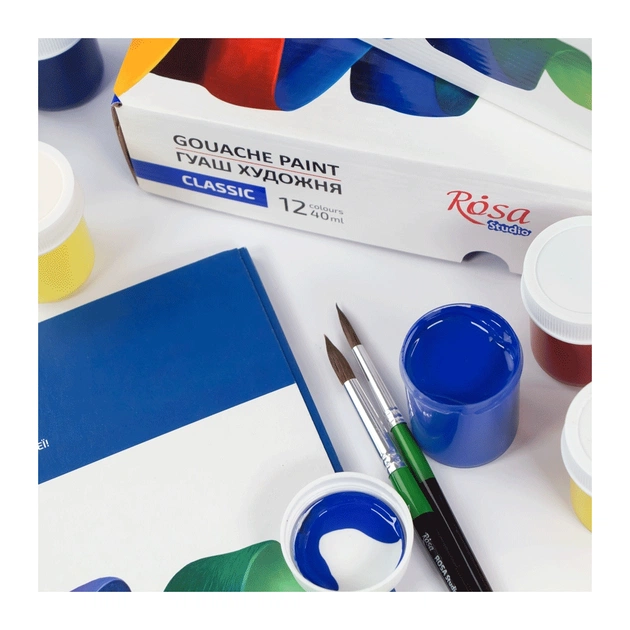 Гуашеві фарби Rosa Studio Classic 12 кольорів 40 мл special box (4823098531616) - picture 4