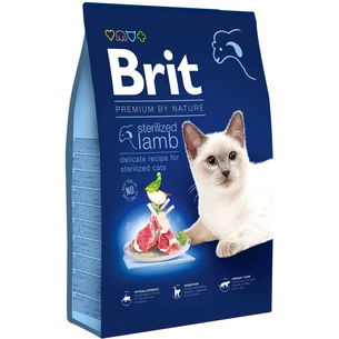 Сухий корм для кішок Brit Premium by Nature Cat Sterilized Lamb 8 кг (8595602553242) зображення 1