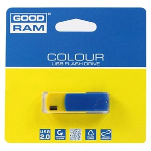 USB флеш накопичувач Goodram 32GB COLOUR UKRAINE Blue/Yellow USB 2.0 (UCO2-0320BYR11) зображення 1