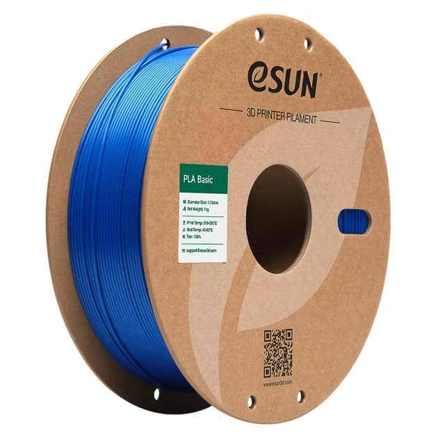 Пластик для 3D-принтера eSUN PLA BASIC 1,75mm 1kg BLUE (PLA-BASIC175U1P1) - изображение 1