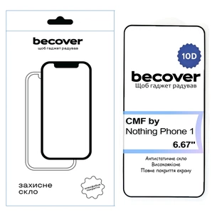 Скло захисне BeCover CMF by Nothing Phone 1 10D Black (713571) зображення 1