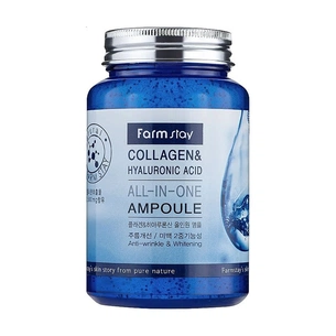 Сыворотка для лица FarmStay Collagen & Hyaluronic Acid All In One Ampoule 250 мл (8809469770002) изображение 1