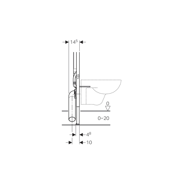 Інсталяція Geberit Duofix UP720 д/унітазу (8см) (111.796.00.1) - picture 3