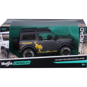 Машина Maisto Ford Bronco 2021 Badlands 1:24 Сірий металік (32541 met. grey) picture 1