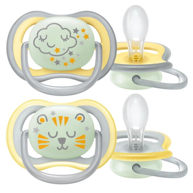 Пустушка Philips AVENT Avent Ultra Air Нічна 18 місяців + 2 шт. (SCF376/01) - зображення 1