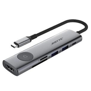 USB-хаб Boyye UC-721 USB Type-C 7-в-1 зображення 1