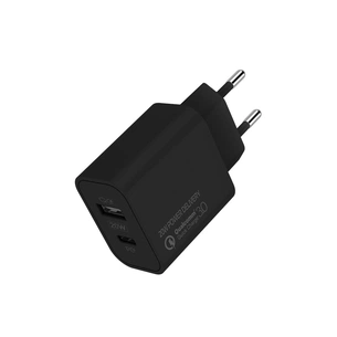 Зарядний пристрій ColorWay Type-C PD + USB QC3.0 (20W) V2 black (CW-CHS025QPD-BK) зображення 1