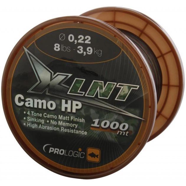 Волосінь Prologic XLNT HP 1000m (Camo) 0.43mm 30lb/13.1kg (1846.02.28) - изображение 1