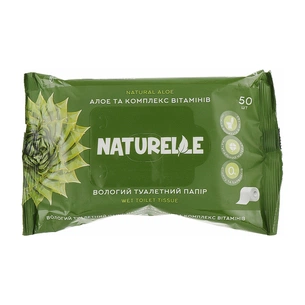 Туалетний папір Naturelle вологий Алое та комплекс вітамінів 50 шт. (4820207591059) зображення 1