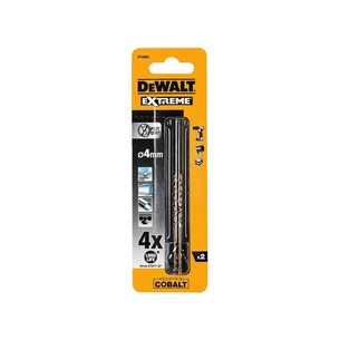 Свердло DeWALT по металу EXTREME INDUSTRIAL COBALT HSS-CO, 4 х 75 х 43 мм, 2 шт (DT4904) зображення 1