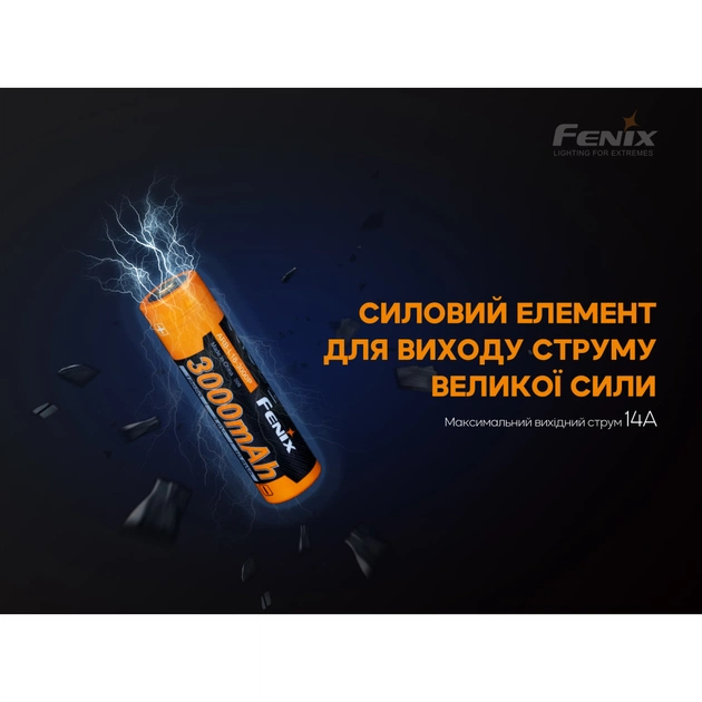 Акумулятор Fenix 18650 3000 mAh (ARB-L18-3000P) - picture 5