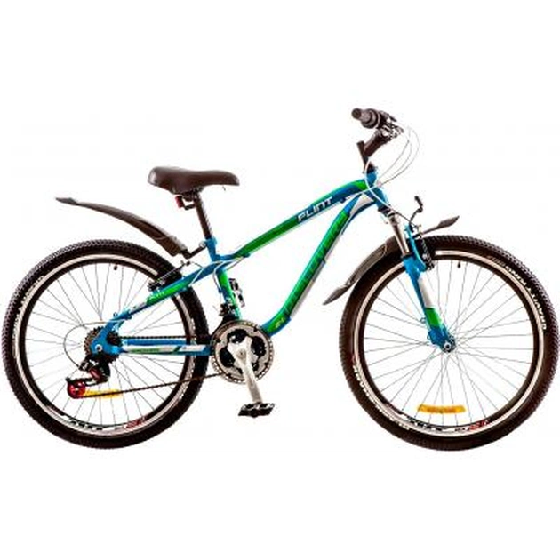 Велосипед Discovery 24" FLINT 2018 AM 14G DD рама-13" St сіньо-біло-зелений (OPS-DIS-24-078) - зображення 1