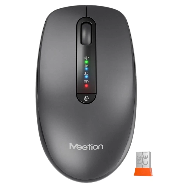 Мышка Meetion BTM100R Wireless/Bluetooth Black (MT-BTM100R-A) - изображение 1