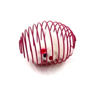 Іграшка для котів Hippie Pet М'ячик з мишкою рожевий 7 см (HIPCT2304027RO) зображення 1